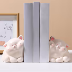 Cat Decorative Book Ends,Unique Bookends to Hold Books