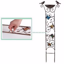 Outdoor Bird Bath Butterfly Garden Trellis Yard Decoration