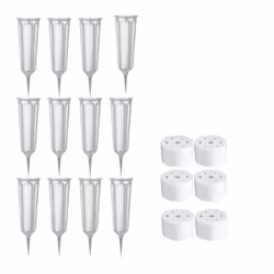 12 Pcs Cemetery Vases with Spikes Memorial Floral Vases Gray