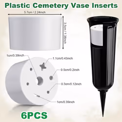 Cemetery Grave Vase Inserts Plastic Cemetery Flowers Holder