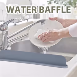 Reusable Sink Splash Guard Silicone Countertop Water Baffle Prevent