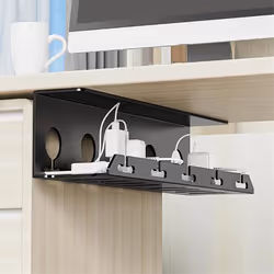 Under Desk Cable Management Metal Cable Tray No Drilling Sturdy M