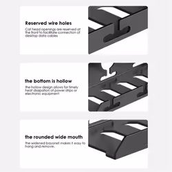 Under Desk Cable Management Metal Cable Tray No Drilling Sturdy S