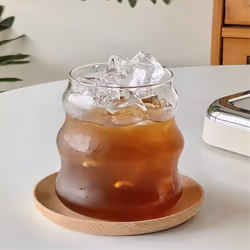 6PCS Glass Cup Heat- Tumbler Drinkware Transparent A