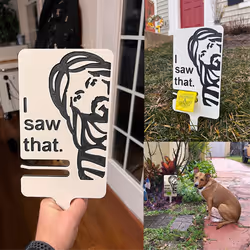 Dog Poop Sign with Bag Holder, Dog Lawn Sign