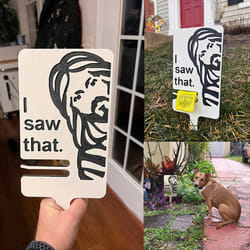 Dog Poop Sign with Bag Holder, Dog Lawn Sign