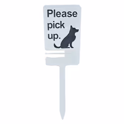 Dog Poop Sign with Bag Holder, Dog Lawn Sign