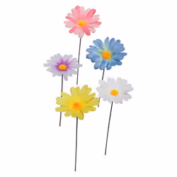 Colorful Daisy Sticks Metal Daisy Garden Stakes for Garden Yard Lawn