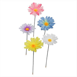 Colorful Daisy Sticks Metal Daisy Garden Stakes for Garden Yard Lawn