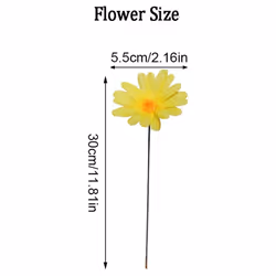 Colorful Daisy Sticks Metal Daisy Garden Stakes for Garden Yard Lawn
