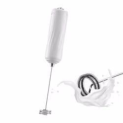 Handheld Electric Milk Frother Mini Foam Maker Drink Mixer white