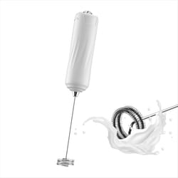 Handheld Electric Milk Frother Mini Foam Maker Drink Mixer white
