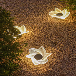 4PCS Solar acrylic garden buried light outdoor garden light D