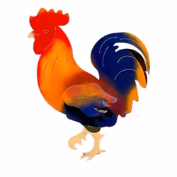 Outdoor Metal Rooster Yard Stakes And Colorful Rooster Decoration A