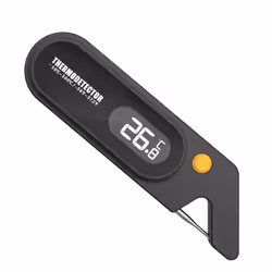 Stainless Steel BBQ Food Meat Digital Thermometer black