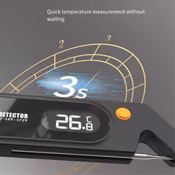 Stainless Steel BBQ Food Meat Digital Thermometer black