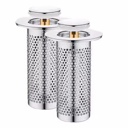 2pcs Stainless Steel Floor Drain Filter, Bathtub Sink Strainer
