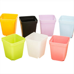 Mini colorful flower pots, plastic flower pots