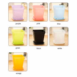 Mini colorful flower pots, plastic flower pots