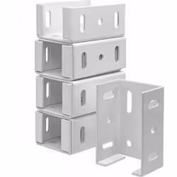 Heavy Duty 2-3/4inch Rails Brackets Kit,White Alluminum Fence Bracket