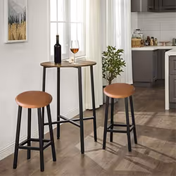 2PCS Bar Stool Cushion for 28-33cm Waterproof Bar Stool Covers Brown