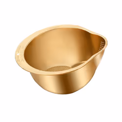 Rice Washer Strainer Bowl Stainless Steel Rice Washing Bowl B