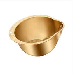 Rice Washer Strainer Bowl Stainless Steel Rice Washing Bowl B