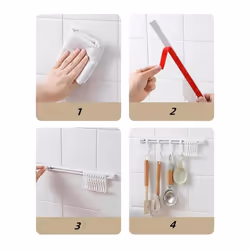 Multifunctional Slide Rail Hook, Adhesive Wall Hooks Rack