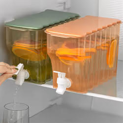 Cold Water Kettle with Faucet Sealed Household Juice Bottle Orange