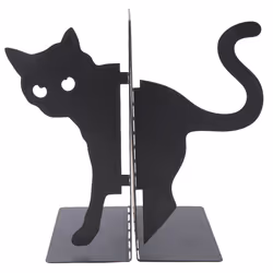 Design Cat Bookends - Metal Decorative Kitty Holders
