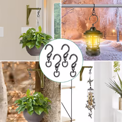 4 Pcs Swivel Plant Hanger Pots Hooks Heavy Duty Hanging Plant Hook