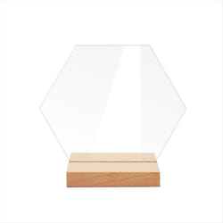 12PCS DIY Blank Acrylic Table Sign Clear Sign with Stand A