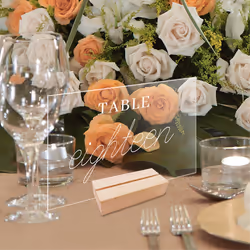 12PCS DIY Blank Acrylic Table Sign Clear Sign with Stand A
