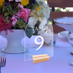 12PCS DIY Blank Acrylic Table Sign Clear Sign with Stand B