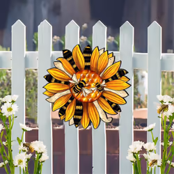 Bee Sunflower Flower Wooden Sign Home Porch Decoration Wooden Sign