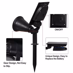 2PCS Led Solar Lights Solar Spotlight Waterproof Solar Wall Light