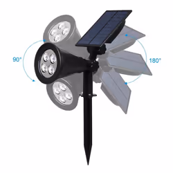 2PCS Led Solar Lights Solar Spotlight Waterproof Solar Wall Light