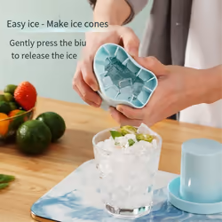 Small Ice Maker Cup Maker Mold Cylinder Silicone Ice Tray B