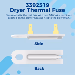 3392519 Dryer Thermal Fuse WP3392519 Replacement for