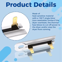3392519 Dryer Thermal Fuse WP3392519 Replacement for