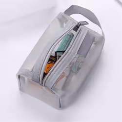 12PCS Portable Square Mesh Storage Bag Mesh Makeup Bag with Zipper
