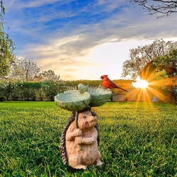 Resin Sculpture Bird Feeders, Carved Resin Bird Bath,C