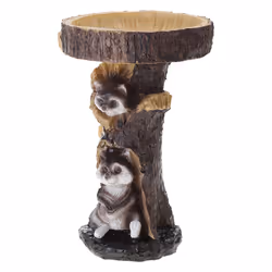 Resin Sculpture Bird Feeders, Carved Resin Bird Bath, D