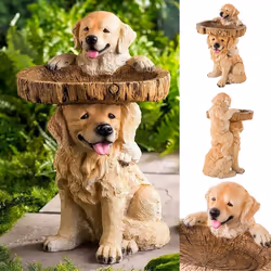 Resin Sculpture Bird Feeders, Carved Resin Bird Bath, D