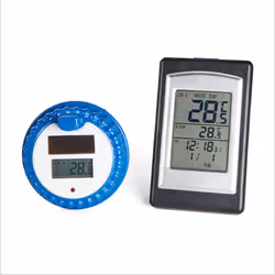 Wireless Solar Pool Thermometer Indoor and Outdoor Thermometer