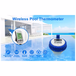 Wireless Solar Pool Thermometer Indoor and Outdoor Thermometer