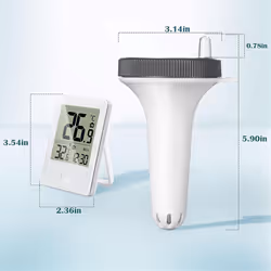 Pool Thermometer Wireless Floating Indoor and Outdoor Thermometer