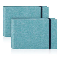 2 Pack Small Photo Albums, 200 Photos Mini Flip Photo Book Album Blue