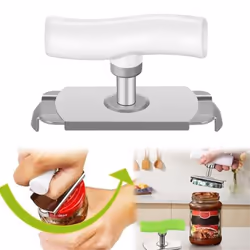 Effortless Jar Can Opener Bottle Openers Stainless Steel White