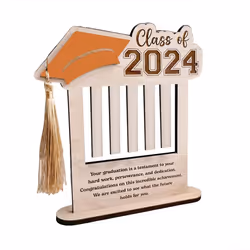 2024 Wooden Graduation Wallet Graduation Season Gift Wallet Orange